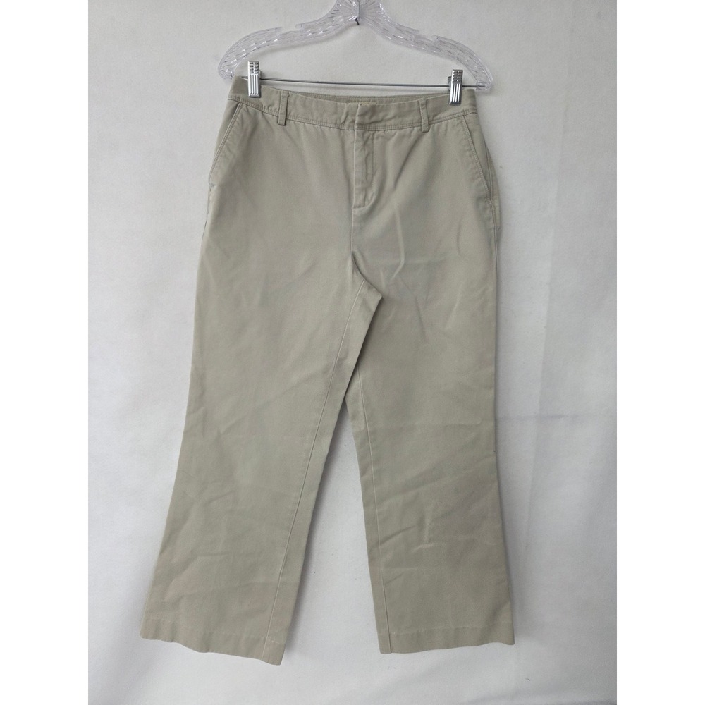 Eddie Bauer Mercer Fit Khaki Chino Pants Womens 8 Tan Straight Leg 100% Cotton